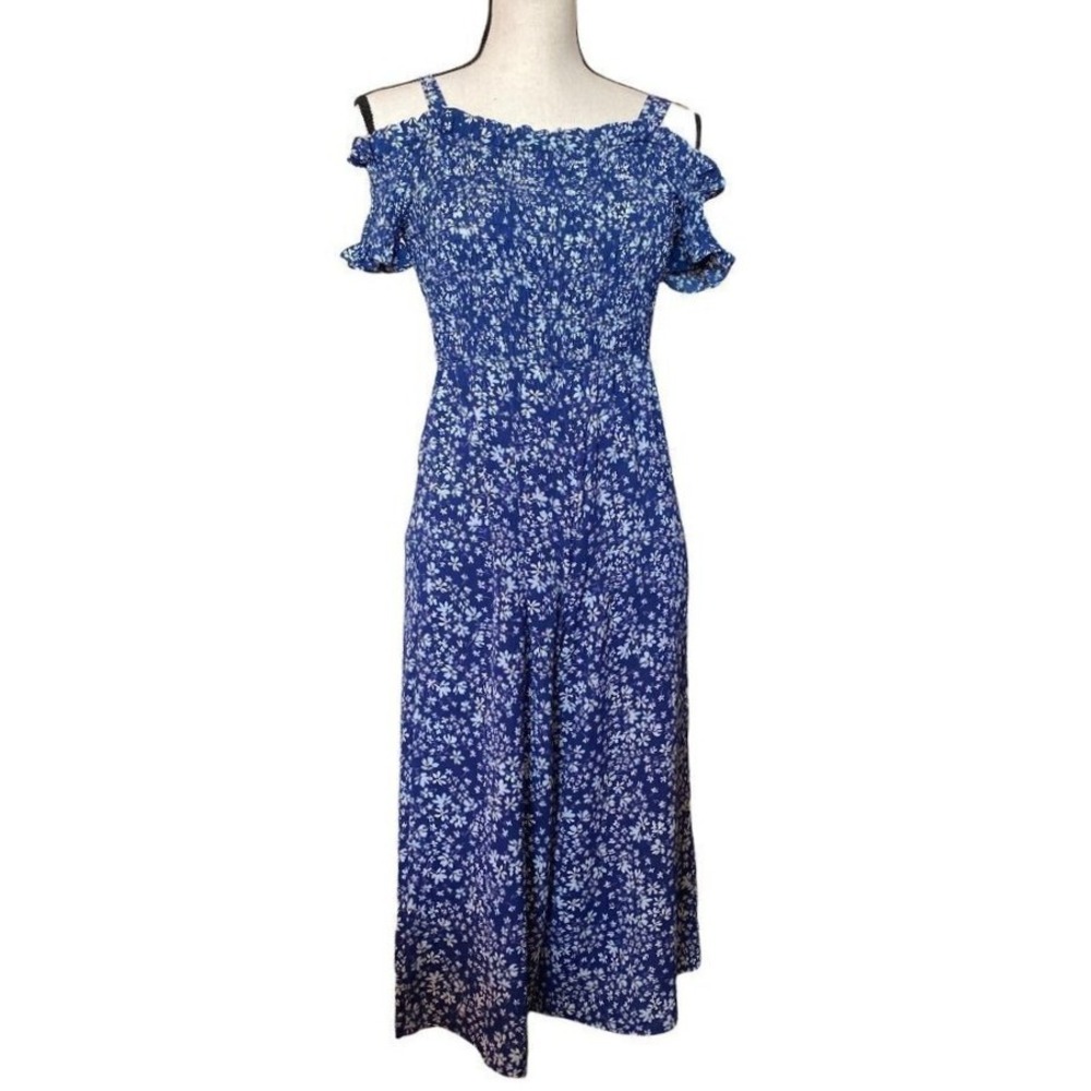 Iz‎ Byer Amy Byer girls Shirred floral cropped palazzo jumpsuit 12 Girls